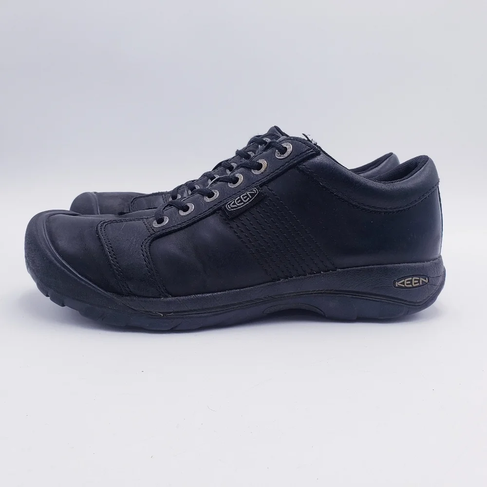 Keen Men's Austin Low Top Hiking Shoe Waterproof Black Leather Size 11.5‎